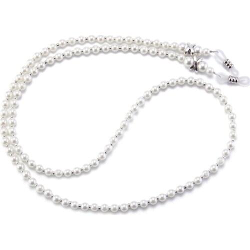 1pcs Pearl Eyeglass Strap Reading Glasses Hanging Chain Fashion Sunglasses Spectacles Holder Neck Cord Glasses Slip Metal Chain