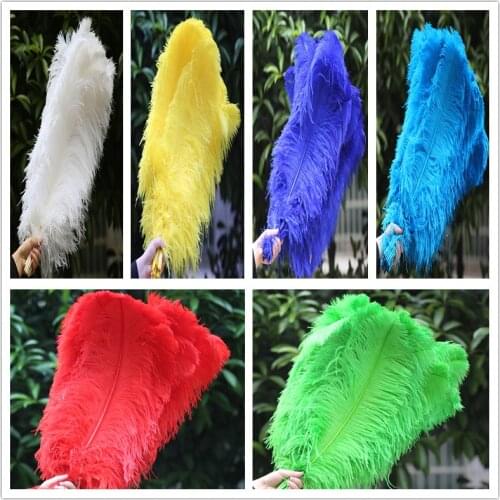 55-60CM 22-24Inch All Size 10Pcs White Ostrich Feathers For Crafts Carnival Party Halloween Wedding Decorations Jewelry plumes