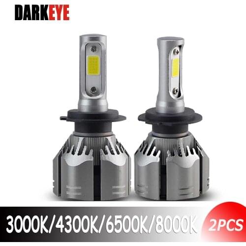 H7 H11 LED Car Headlight Bulb H1 H8 LED H9 Auto Lamp 9005 9006 24V 76W 9600Lm 6500K 3000K COB 12V Led H4 8000K 4300K 2PCS Lamps