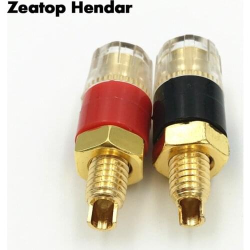 2Pcs Brass Binding Post Banana Plug Socket for Speaker Amplifier Terminal 4mm Jack 31mm
