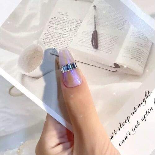 50Pcs Nail Rhinestones Flatback Multi-Colors Rectangle Gems Nail Art 3D Acrilic Nail Decorations For Manicure Luxury Rhinestones