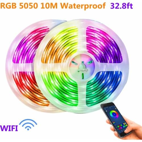 Alexa Rgb 5050 Eu Plug 32.8 Ft Wifi Controle, Gemakkelijk Te Installeren, Geschikt Voor Slaapkamer Backlight Party Decoratie