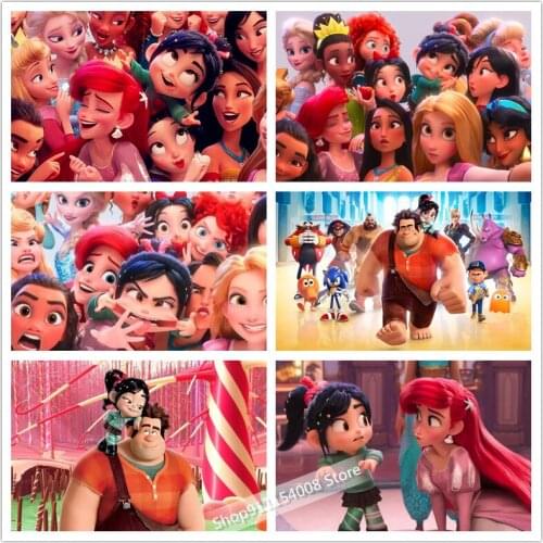 Disney Full Square/Round Drill 5D DIY Diamond Painting Wreck-It Ralph Embroidery Cross Stitch Mosaic 3D Wall Art Home Decor Gift