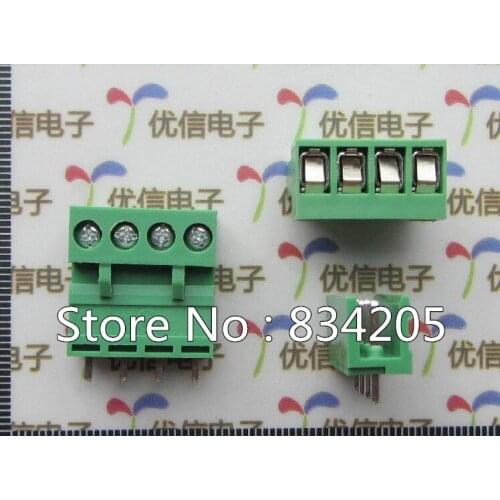 Free shipping Fast Delivery- high quality HT5.08 4P 5.08mm connectors set : socket + plug staight needle binding post