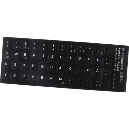 German Letters PVC Keyboard Cover Sticker Skin for 10-17" Laptop PC Computer