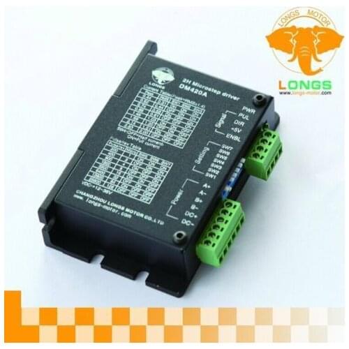Stepper motor driver DM420A,1.7A,12-36VDC,128Micostep Bipolar , CNC New contorller