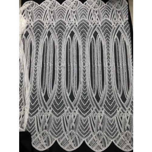 Hot sale African lace J-33112 Beautiful Beaded french lace For Evening Dress New Design