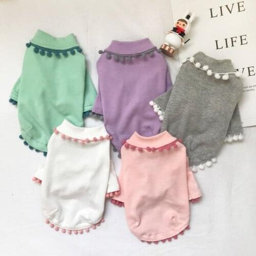 Cotton Dog Pajamas Dog Clothes Undershirts Bottoming Shirt Cat Chihuahua Yorkie Clothes Pomeranian Pomeranian Puppy Clothing