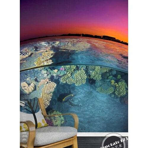 Custom 3D nature mural,the morning sun earth scenery beautiful aerial ,living room TV wall bedroom wallpaper