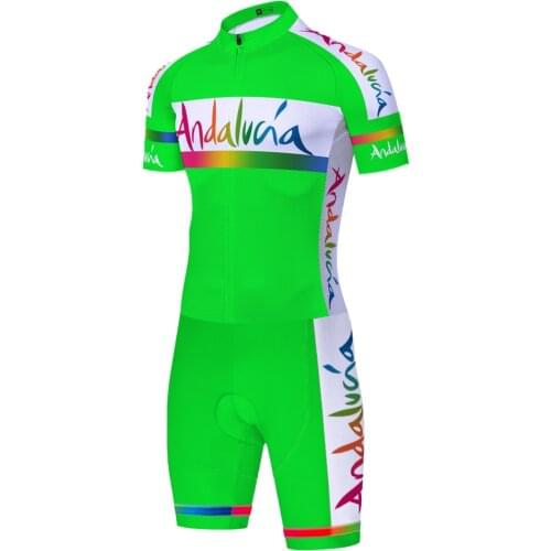 2021 ANDALUCIA TEAM cycling skinsuit 20D gel bike clothing MEN bicycle jumpsuit spandex triathlon suit men team jersey body suit
