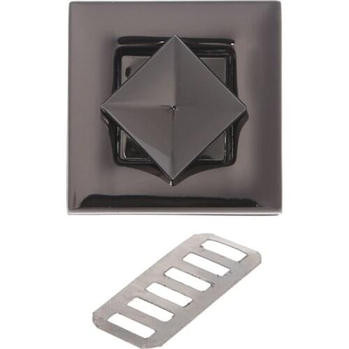 Square Shape Clasp Turn Lock Twist Locks DIY Messenger Handbag Bag Hardware 066F