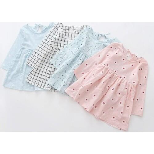 Summer Baby Kids Dresses Children Girls Long Sleeve Floral Princess Dress Spring Summer Dress Baby Girls Clothes dress for girl