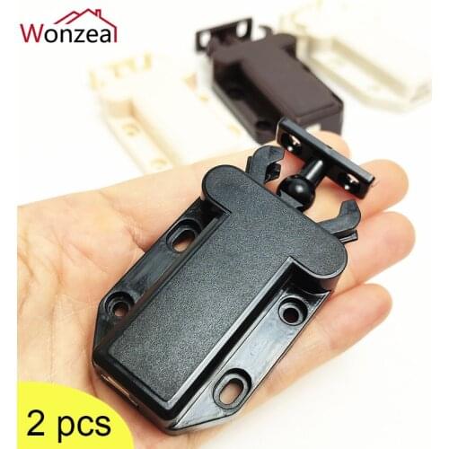 2pcs Door Rebounding Magnetic Push To Open System Damper Buffer For Cabinet Door Cupboard Catch Magnet Screw