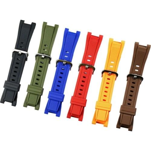 Soft Rubber Watch band for Casio GST-W300 GST-S110 GST-S100G GS-W110 W100G Sport watch Bracelet Strap Watchband Wristband belt