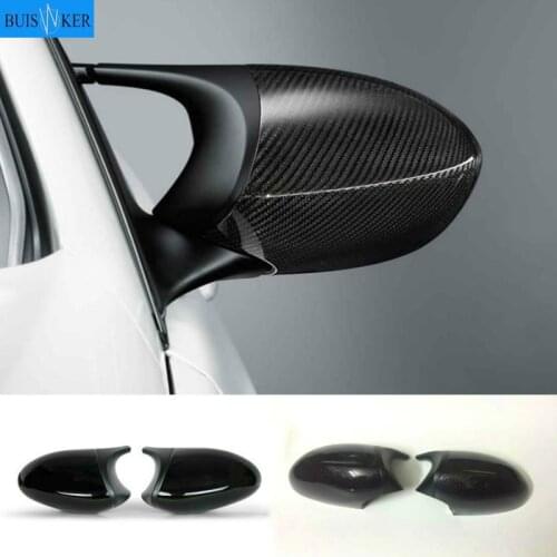 2xMirror Cover E90 Car Side Door Rearview Side Mirror Cover Cap For BMW E90 E91 2005-2007 E92 E93 2006-2009 M3 Style E80 E81 E87