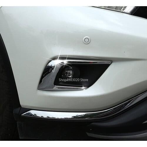 For Nissan Murano 2015 2016 2017 2018 Car Body Head Front Fog Light Lamp Frame Stick Styling ABS Chrome Cover Trim accessories