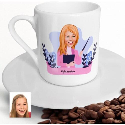 Personalized Women 'S Class Teacher Turkish coffee Fincanı-2