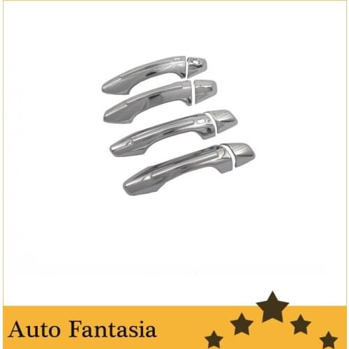 Plastic Chrome Trim, Chrome Door Handle Cover with Keyless Access -for Hyundai Santa Fe 2013 up