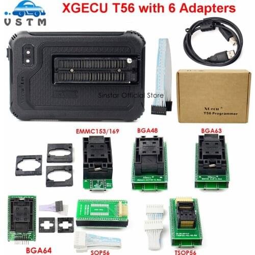 Free ship XGecu T56 Programmer 56Pin Drivers ISP 20900+ICs for PIC/NAND Flash/EMMC TSOP48/TSOP56/BGA48/63/64/100/153/162/169/221