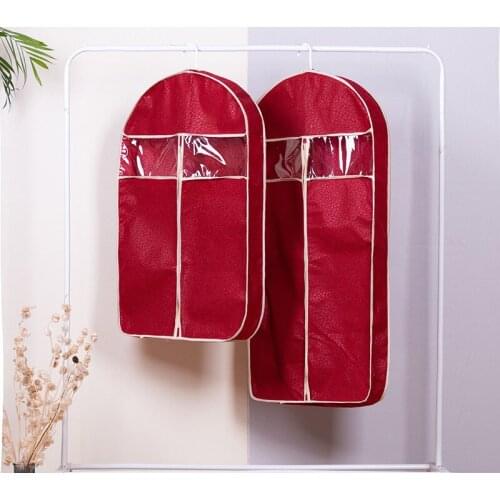 Simple 3 Pcs 3d Coat Fur Clothes Dust-proof Cover Length Down Coat Mink Leather Dust-proof Bag Coat Cover Hanging Type Household