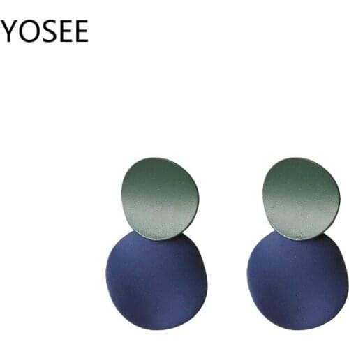 Coloured Personality Circle Ear Ornaments