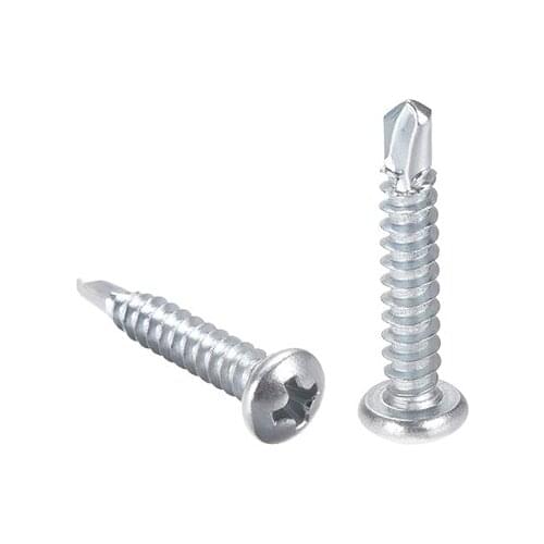 Uxcell 60pcs #8 x 1/2" Self Tapping Screws Zinc Plated Carbon Steel Phillips Pan Head Self Drilling Screws for Home Office