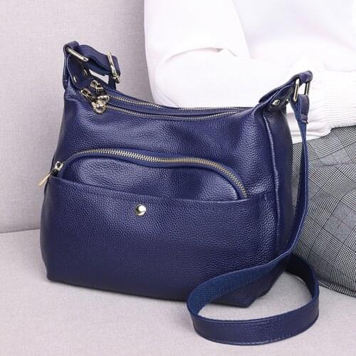 Genuine Leather Shoulder Bag Womens Luxury Handbags Fashion Crossbody bags For Women 2020 Messenger Bag Female Tote Purse