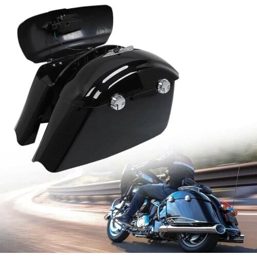 Motorcycle Saddlebag W/ Electronic Latch Key For Indian Chieftain Springfield Dark Horse Roadmaster Black Painted