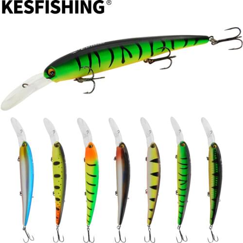 KESFISHING 2021 New Hard Lure 120mm 19g Wobbler Bait Professional Fishing Lure Minnow Depth 0-3.5m
