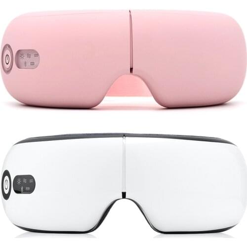 Smart Eye Massager Vibration Eye Airbag Massager Travel Rest Relax Eye Glasses Hot Compress Eye Mask Bluetooth Eye Sleep Massage