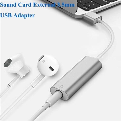 USB External Audio Sound Card Cable USB to 3.5mm Female Jack Audio Adapter for PS3 PS4 Macbook Computer Headset USB Sound Card