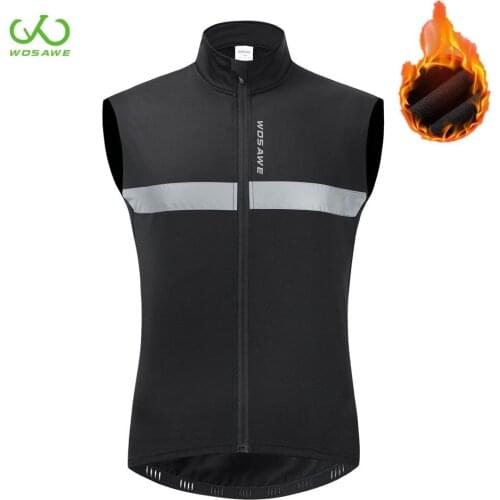 WOSAWE Autumn Winter Motorcycle Jackets Thermal Fleece Water Resistant Sleeveless Motorbike Racing Coat Warm Cycling Windbreaker