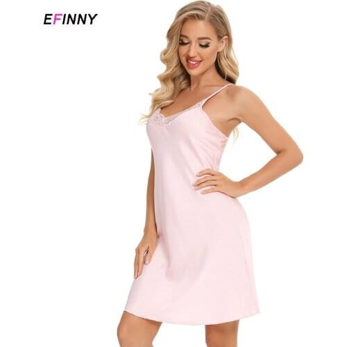 Womens Pajamas Sexy Lingerie Female Pyjamas Sleepwear Nightwear Cute Camis Tops Artificial Silk Women Clothing Black/Pink