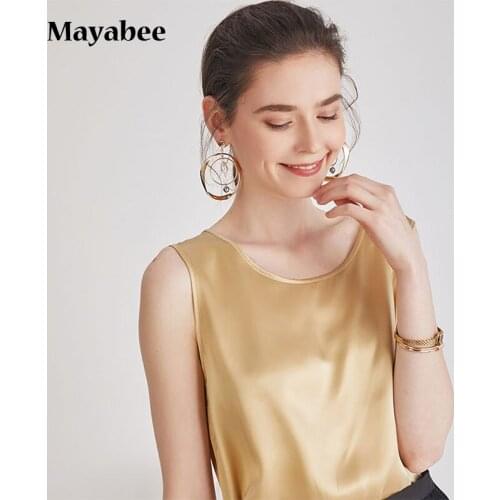Silk Vest Women 2021 Spring New Large Size Loose Sleeveless Round Neck Mulberry Silk Bottoming Sling Silk Top