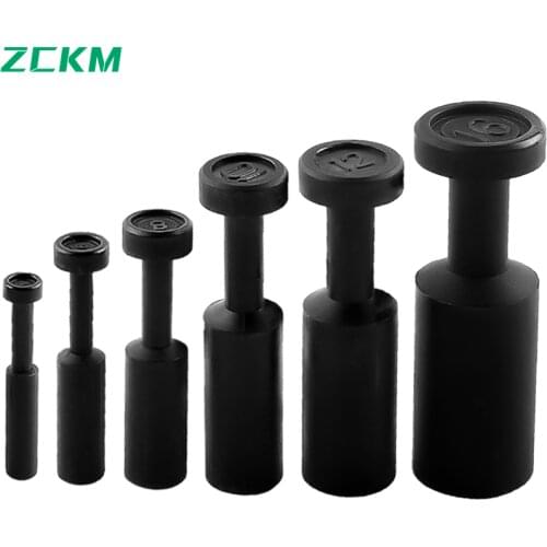 ZKCM Black PP Pneumatic Blanking Plug Hose Tube Push Fit Connector Air Line 4/6/8/10/12/16MM Pneumatic Tools