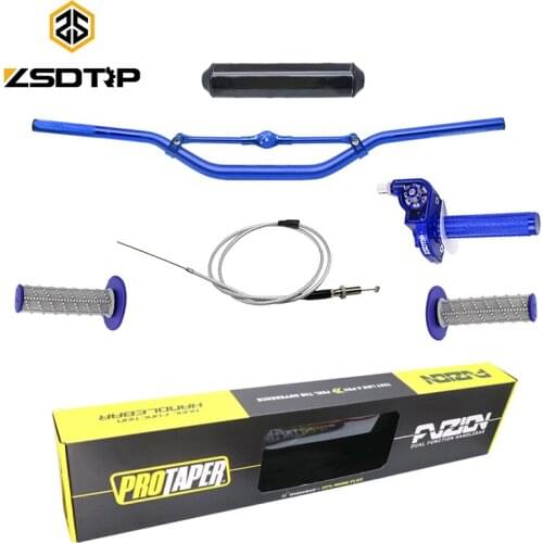 ZSDTRP 28MM Motorcycle Handlebars Fat Bars Handle Grips Protaper Bar Pads Throttle Cable For Dirt Bike