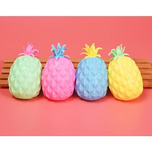 1 PC Multi-Color Artificial Pineapple Fruit Squishy Toys Stress Relief Toy Eliminate Stress Anxiety