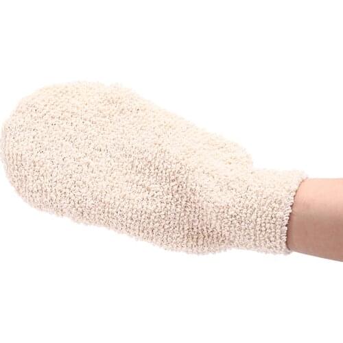 1pc Shower Gloves Exfoliating Wash Skin Spa Bath Gloves Natural Bamboo Fiber Bath Exfoliating Scrubber Washcloths