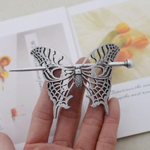 12pcs Hollow Alloy Butterfly Hairpins Wiccan Gothic Pagan Hair Accessories