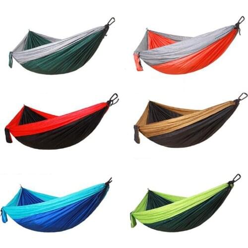 270x140cm 106"x55" Simple Nylon Thin Hammock Outdoor Camping Hanging Swing For Home Garden Party Use