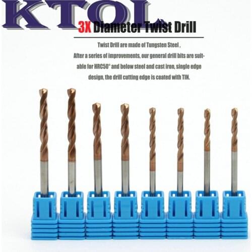 5.1-6MM Titanium Carbide Drill Bits for Iron 5D HRC50 Twist Tungsten Steel Metal Hole Drills Cutter Milling CNC Machine Tool Set