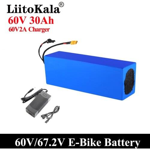 LiitoKala E-bike battery 60V 20ah 25ah 30ah 15ah 12ah li-ion battery pack bike conversion kit bafang BMS High power protection