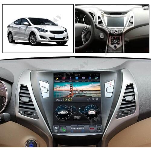 For Hyundai Elantra 2011-2016 PX6 4+64G Tesla style Android 9.0 screen car multimedia player GPS Audio Radio stereo BT head unit