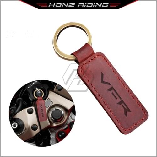 For Yamaha VFR 750 800 1200 Models Motorcycle Keychain Cowhide Key Ring