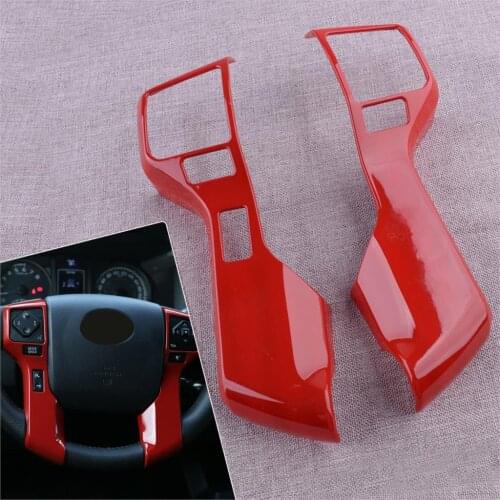 CITALL 2Pcs Car Steering Wheel Cover Trim Without LDA Fit for Toyota Tacoma Tundra 4Runner 4WD N280 2019 2018 2017 2016 2015