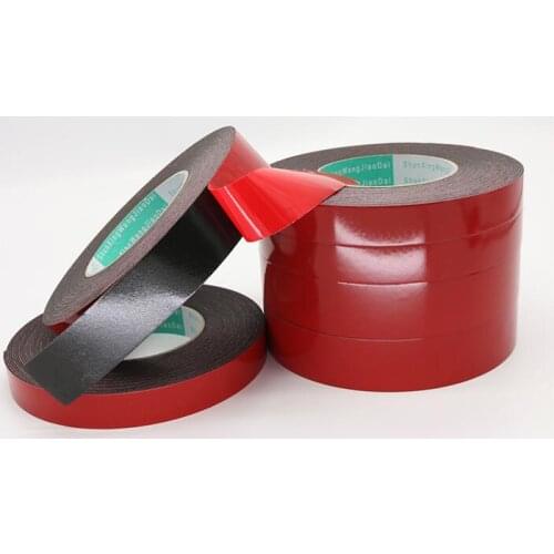 2MM PE Black sponge double-sided tape Foam double - sided tape Strong sticky waterproof Shockproof
