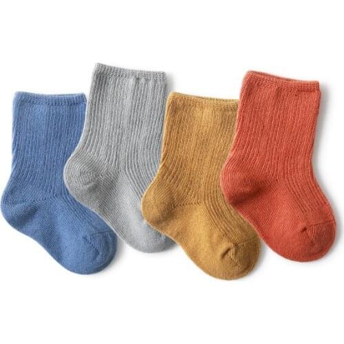 Lawadka 3Pairs/Lot Solid Color Spring and Autumn Socks For Newborns Breathable Cotton Kid Socks For Boys Girls Thin Socks 2020