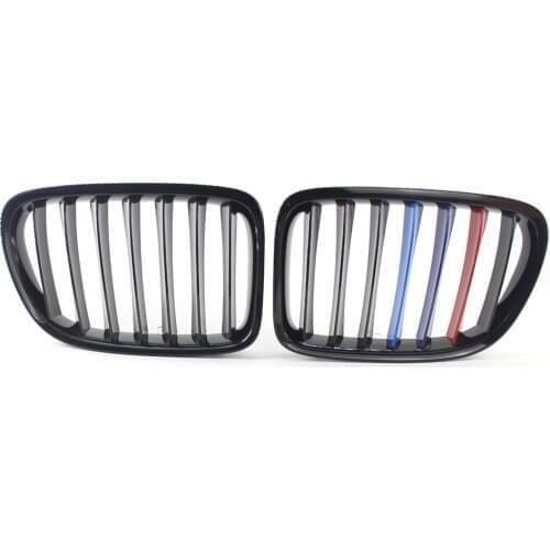 LR For BMW E84 X1 Shiny Black M-Color Kidney Sport Grill SUV 10-15 13