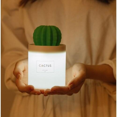 3life 280ML Cactus USB Mini Humidifier Ultrasonic Car Humidifier Air Diffuser Mist Maker for Home Office