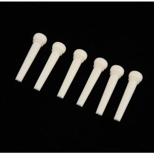 6 Pieces Bridge Pin Kit for Acoustic Guitar Turned String Pegs Parts